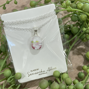 Samantha Abbott Glass Drop Necklace - Orchid