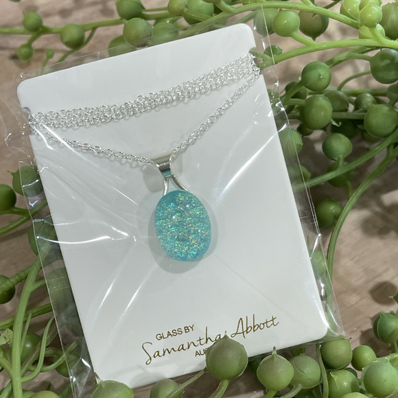 Samantha Abbott Glass Drop Necklace - Ocean