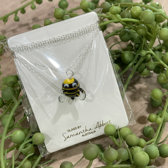 Samantha Abbott Glass Necklace - Bumble Bee