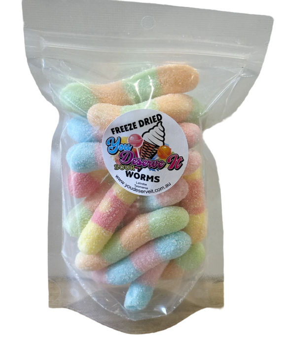 Freeze Dried Candy - Sour Worms