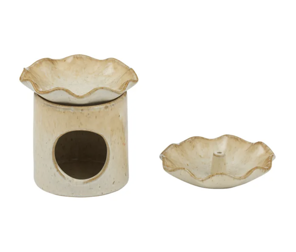 Evi Oil Burner & Incense Set - Natural