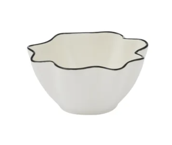 Winslow Ceramic Bowl 10x5cm Ivory/Black