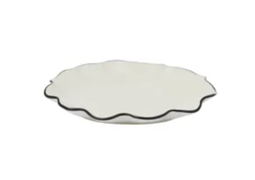 Winslow Ceramic Plate 19x2cm - Ivory and Black
