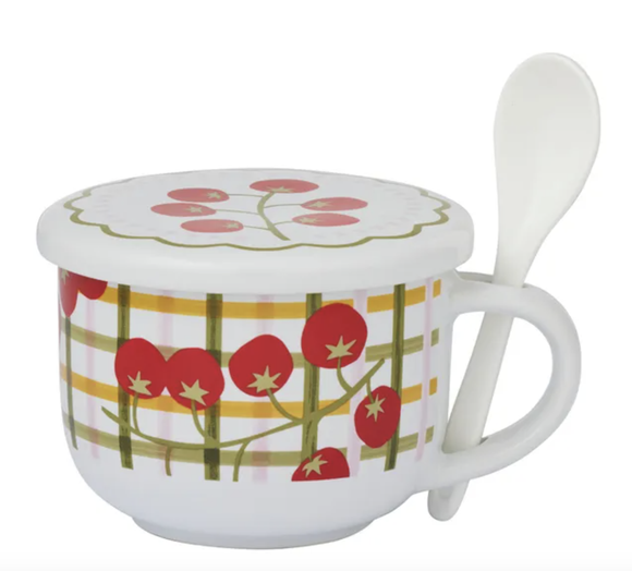 Tomato 3pc Cer Soup Mug Set 17x10cm Red