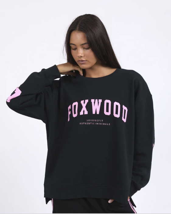 Foxwood Interval Crew - Black / Neon Pink