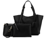 Black Caviar Mini Lauren 3 Piece Compartment Handbag - Black