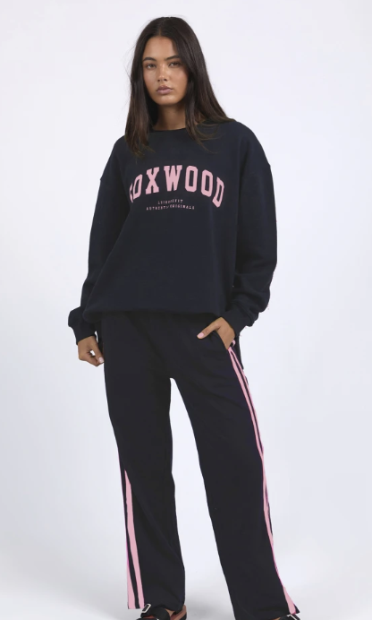 Foxwood Interval Crew - Navy/Neon Pink