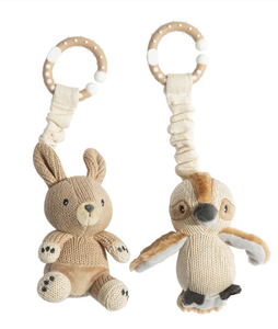 Stroller Toys 2pk - Kangaroo & Kookaburra
