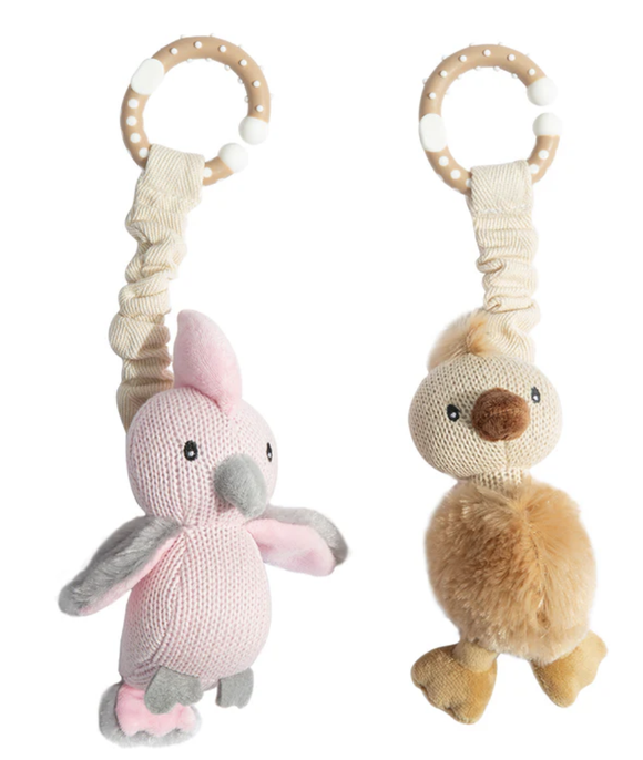 Stroller Toys 2pk - Galah & Emu