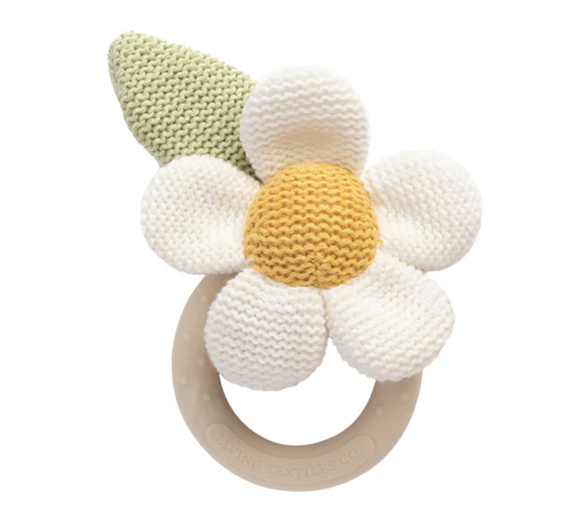 Daisy Teething Ring Rattle
