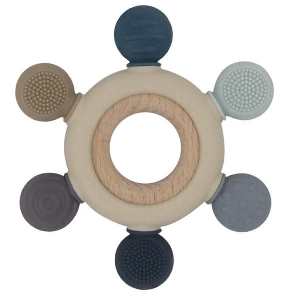 Multi-Surface Teething Wheel - Steel Blue