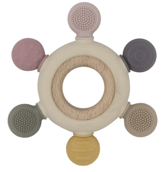 Multi-Surface Teething Wheel - Rose