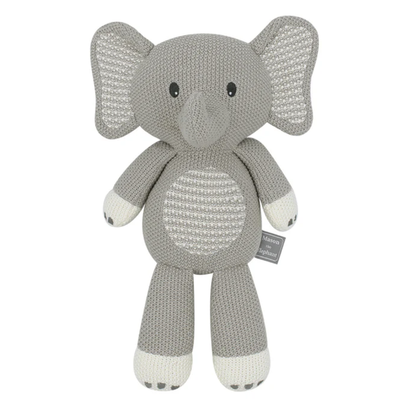 Knitted Toy - Mason the Elephant