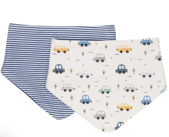 All4Ella Reversible Bandana Bibs 2pk - Beep Beep