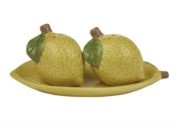 Limone 3pc Ceramic S&P Set Yellow