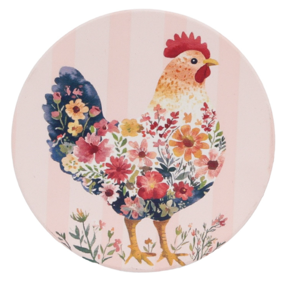 Cottage Grove Hen Ceramic Coaster