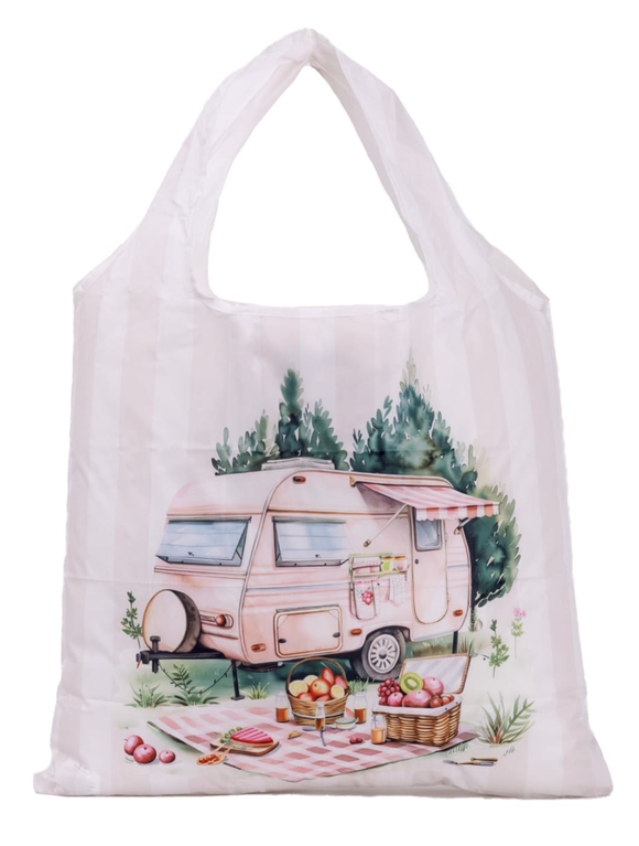 Caravan Pink Foldable Shopping Bag