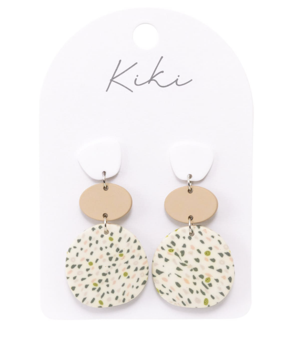 KiKi Green Speckled Earrings