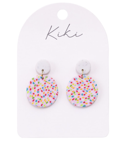 KiKi Round Confetti Earrings