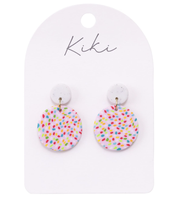 KiKi Round Confetti Earrings