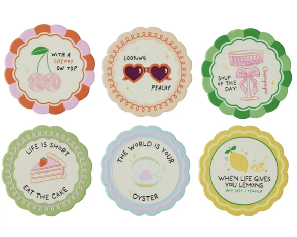 Proverb Ceramic Coaster - Assorted Designs