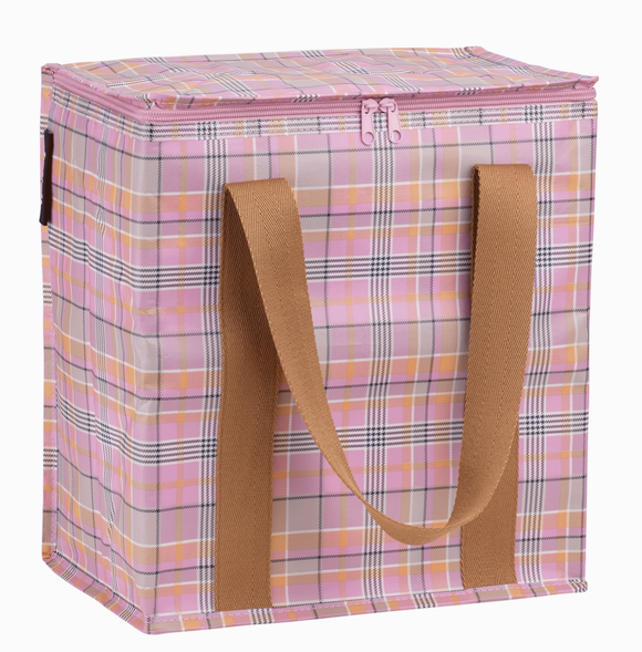 Cooler Bag Pink Blanket Check