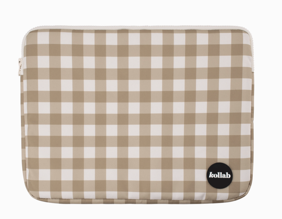 Kollab Laptop Case Olive Check
