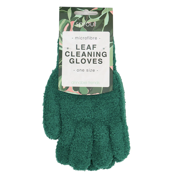 Sprout Microfibre Leaf Cleaning Gloves - Green
