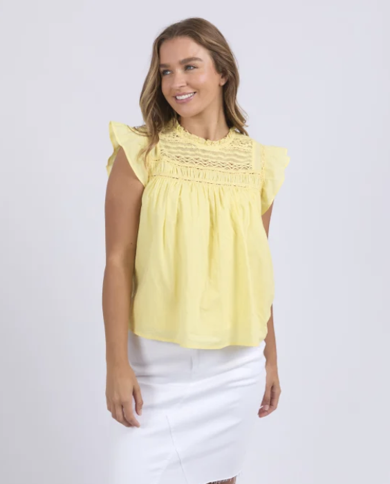 Foxwood Adelyn Top - Lemon