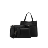 Black Caviar Designs 3 Piece Handbag Kellye - Black