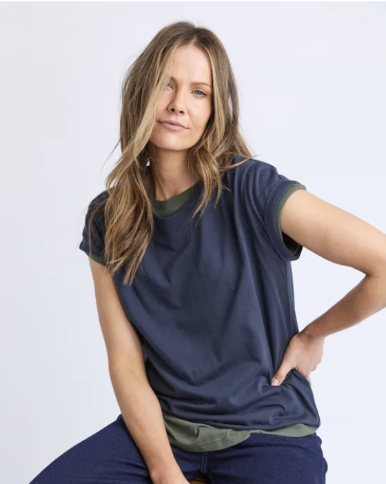 Foxwood Manly Tee - Navy