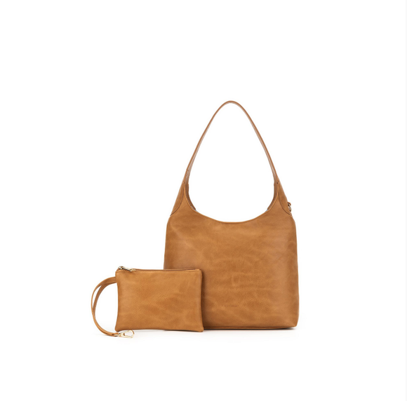 Black Caviar Designs Tammie 2 Piece Handbag - Tan