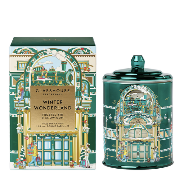 GLASSHOUSE FRAGRANCES Winter Wonderland 380g Triple Scented Candle