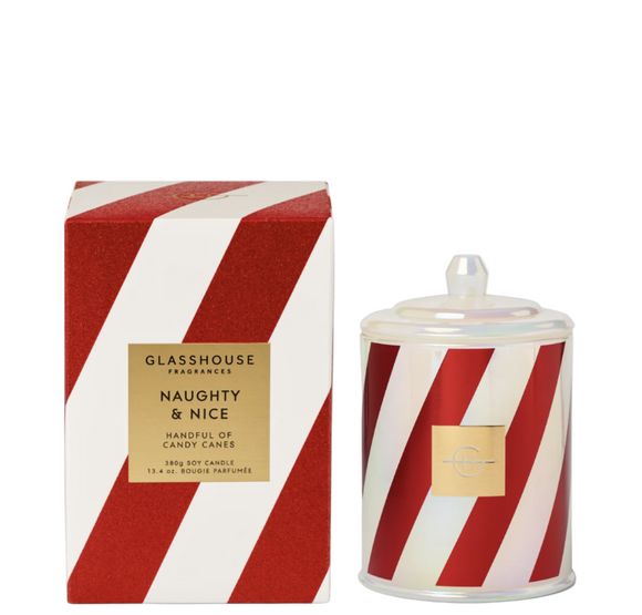 GLASSHOUSE FRAGRANCES Naughty & Nice 380g Triple Scented Candle