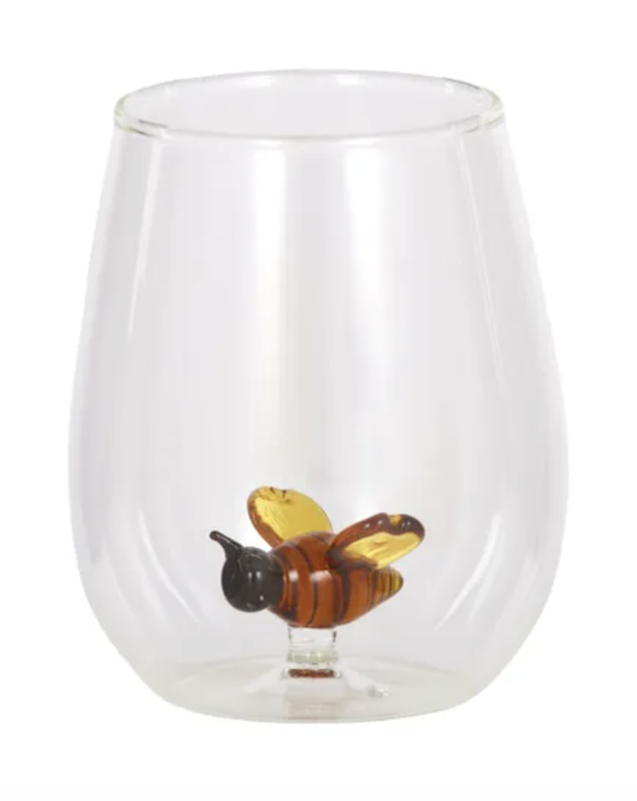 Bumble Bee Glass Tumbler 8.5x10 cm