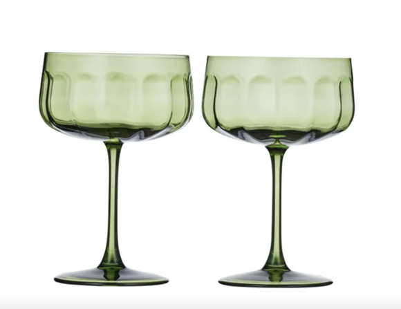 Studio S/2 Glass Coupe 11x16cm Olive