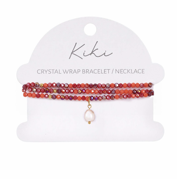 KiKi Crimson Flame Crystal Wrap Jewellery