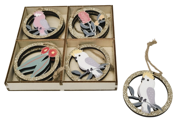 Oz Birds & Flowers Gift Box Green & Gold