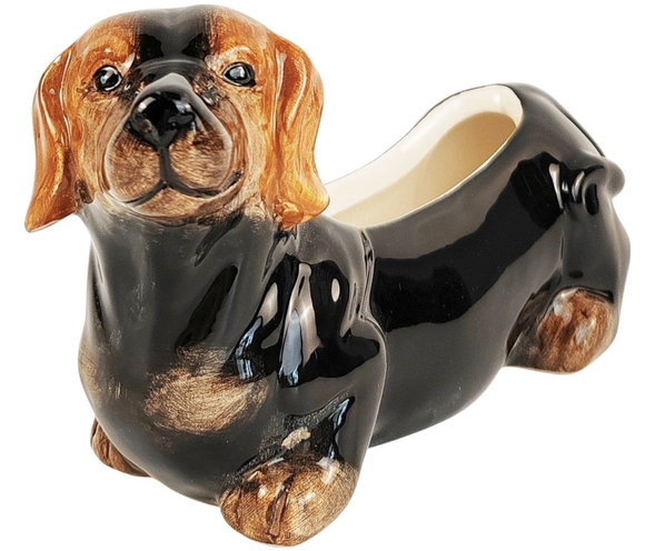 Cute Dachshund Planter Brown 8.5cm