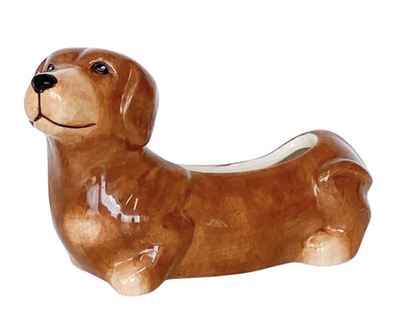 Cute Dachshund Planter Brown 20cm