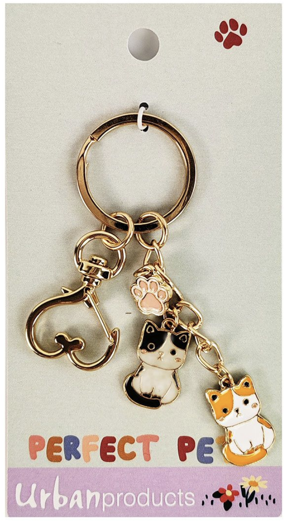 Perfect Pets Cats Keyring Colourful 11cm