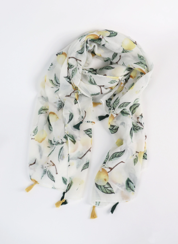 Limone Tassel Lightweight Scarf