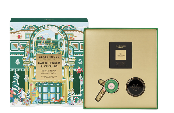 GLASSHOUSE FRAGRANCES Car Diffuser Gift Set - Christmas