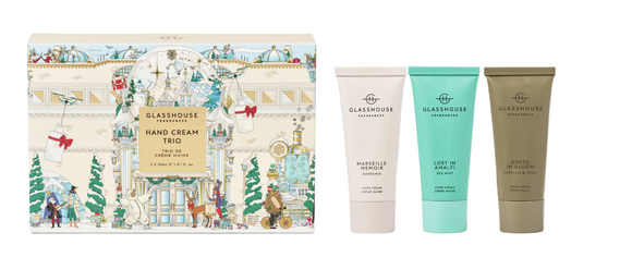GLASSHOUSE FRAGRANCES Hand Cream Trio Gift Set - Christmas