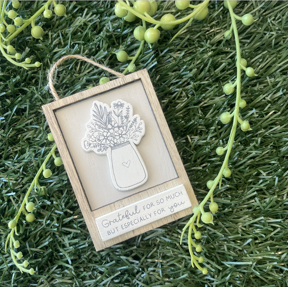 Moments Mini Hanging Plaque - Grateful