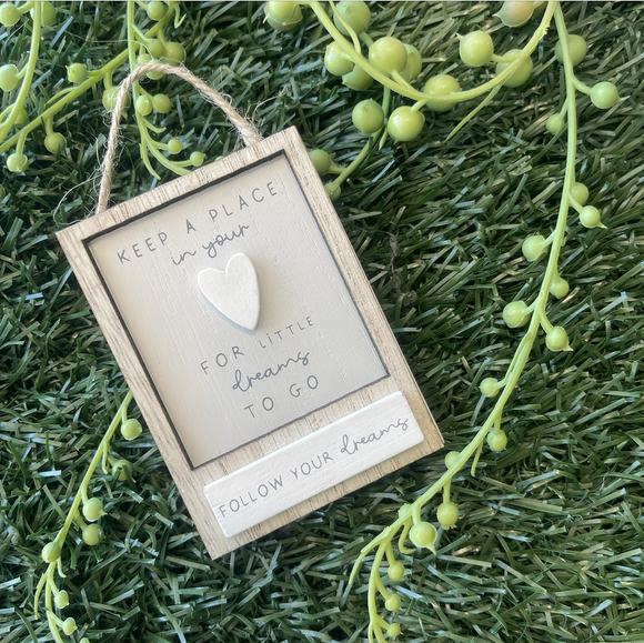 Moments Mini Hanging Plaque - Dreams