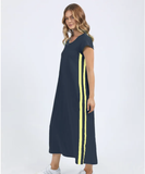 Foxwood Recovery Dress - Navy / Neon Lemon