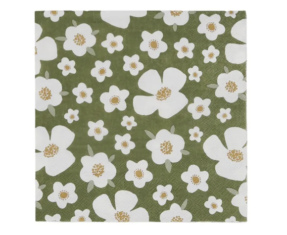 Katy 20pk 3 Ply 33cm Napkin Olive Green