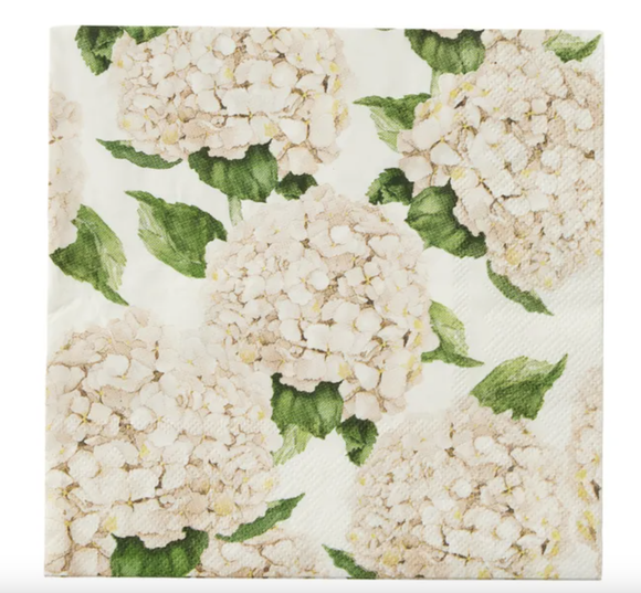 Hydrangea 20pk 3 Ply 33cm Napkin Ivory