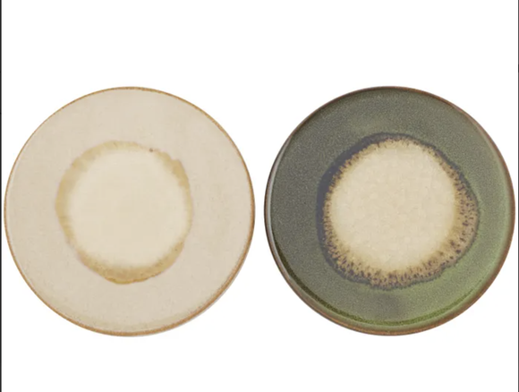 Zara Ceramic Coaster 11cm Nude/Olive - 2 Assorted Colours